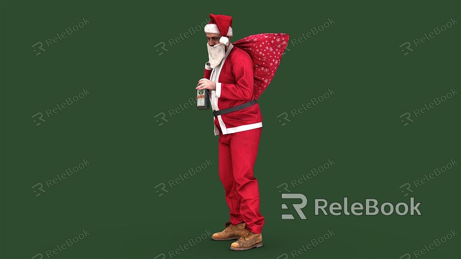 Modern man Santa Claus model