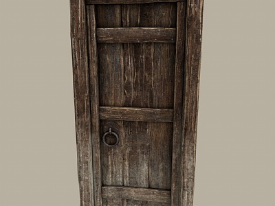 Modern Wooden Door Chinese Style Wooden Door Old Wooden Door Gate 3d model