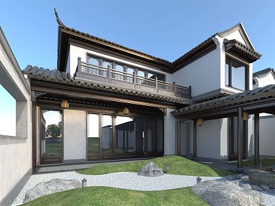 Chinese single-family villa 3d model