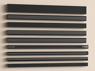 Black Long Strip Bathroom Accessories With Various Modern Designs For Bathroom Decor 3d model