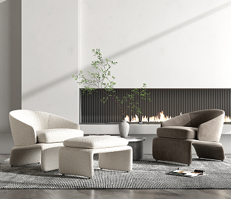 Modern Minotti leisure sofa combination 3d model