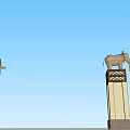 Ornate Columns With Elephant Sculptures And Decorative Patterns Against Blue Sky