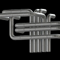 modern pipeline pipe 3d model