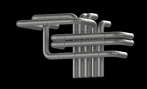 modern pipeline pipe 3d model