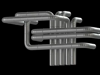 modern pipeline pipe 3d model