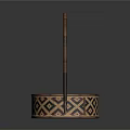 Handwoven Traditional Wicker Basket with Curved Handle and Intricate Weave Pattern for Daily Household Use