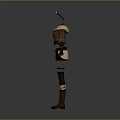 Adventure Character Outfit With Brown Jacket Beige Shorts Leather Gloves And Boots