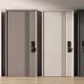 Modern Security Doors With Multiple Color Choices And Secure Lock Systems 3d model