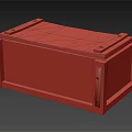 Wooden Cargo Crate With Metal Clasps Marked Cargo Type 1.5 Ton X 20