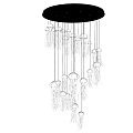 Modern Jellyfish Chandelier With Hanging LED Lights And Transparent Tentacles Design