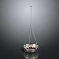 Hanging Metal Basket With Household Items For Home Storage And Decor