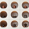 New Chinese Tea Set Ornaments 3d model