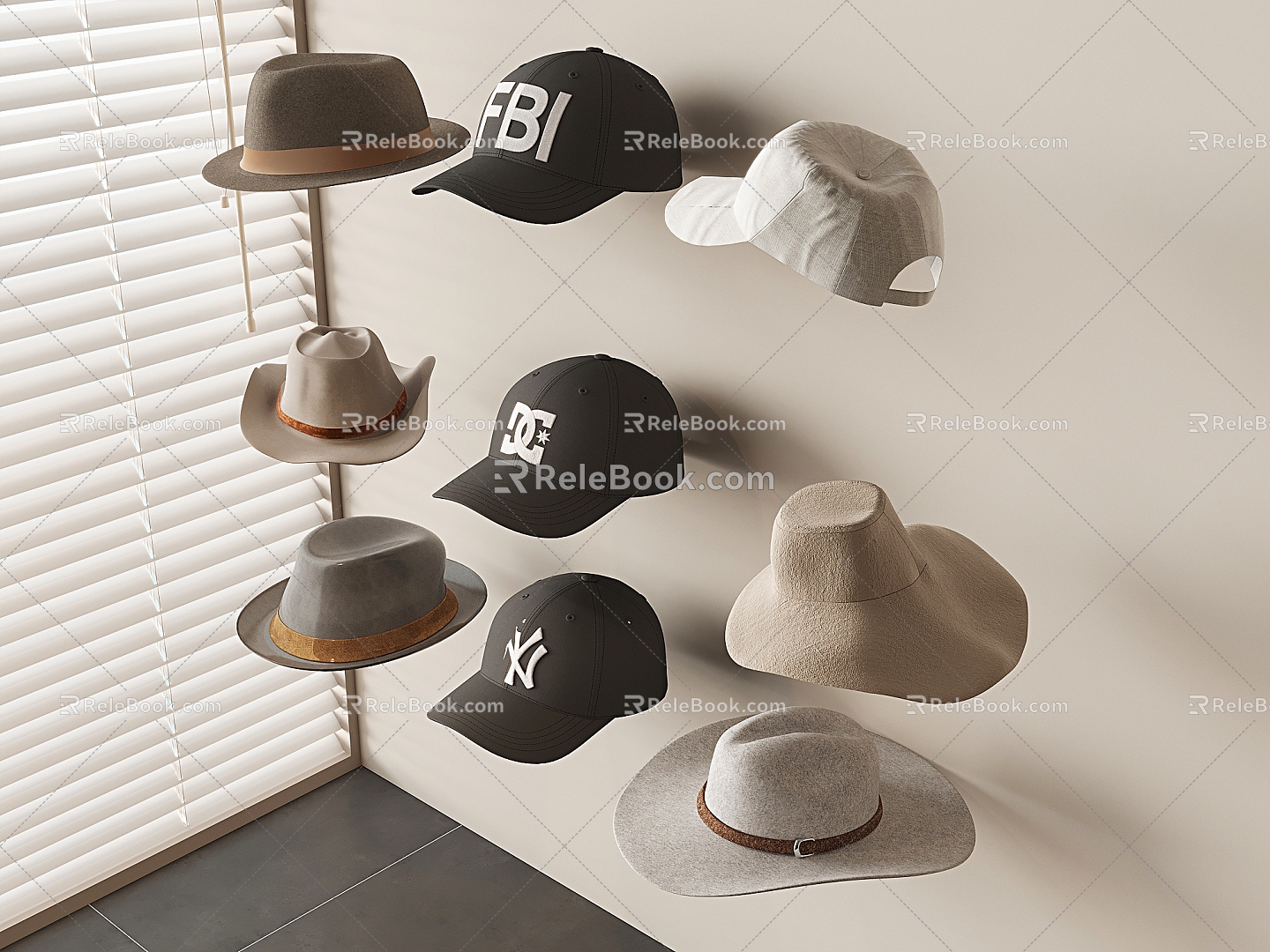 hat sun hat hat hat baseball cap 3d model