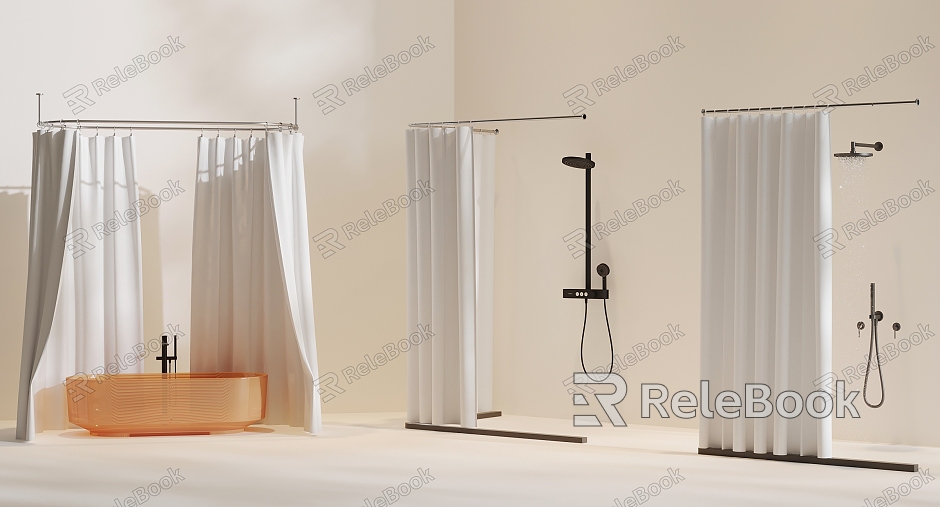 Bathroom Curtain Shower Curtain Curtain Bathtub model