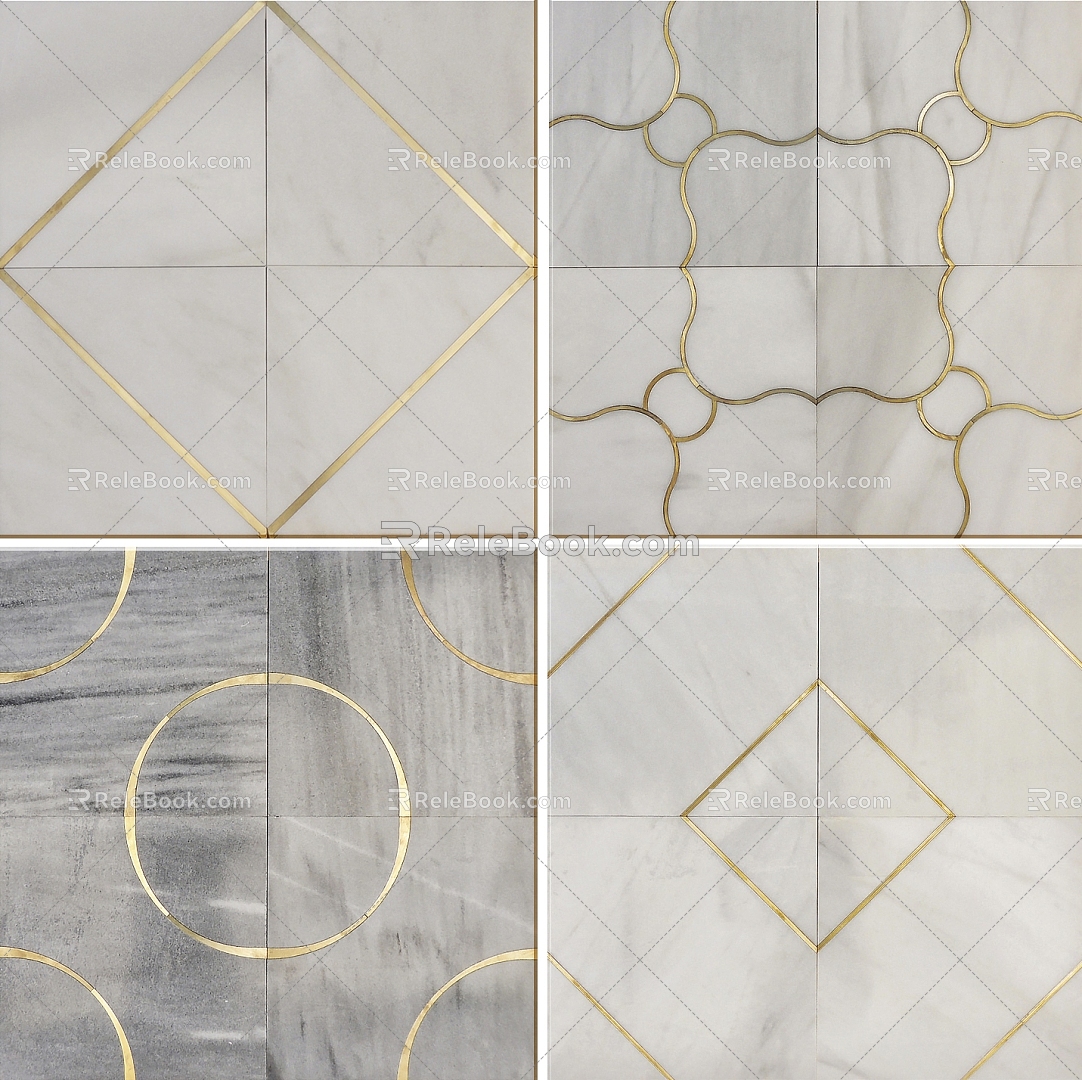 Modern Marble Parquet Floor Parquet Floor Tile 3d model