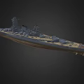 Warship Dreadnought Class Destroyer Battleship Cruise Ship Frigate Ship Carrier Low Face Number Low Model Simple Model Game Movie Class Realistic 3d model