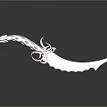 Ornate Dagger Weapon With Twisted Handle Sharp Metal Blade And Shiny Reflection