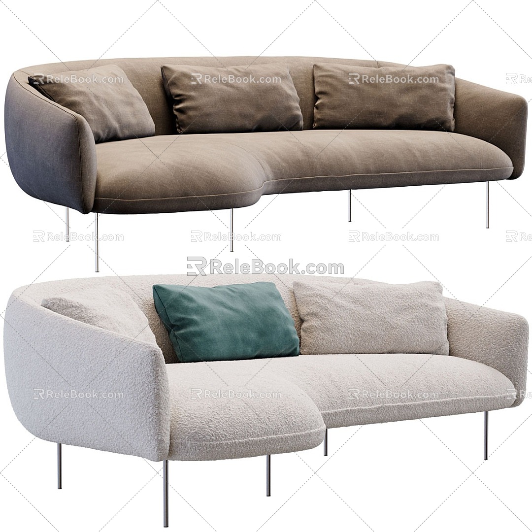 modern bench sofa 3d model