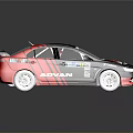 Black And Red Racing Car Model With ADVAN Logo Aerodynamic Body And Sporty Stickers