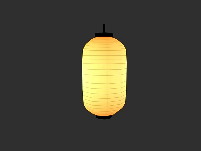Traditional Yellow Paper Lantern Hanging Design For Home Decoration And Festive Celebrations 3d model