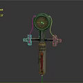 Industrial Measuring Instrument With Metal Structure Gauge Dial Red Indicator And Side Brackets