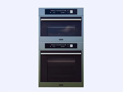 Modern Double Built In Ovens As Stylish Kitchen Appliances For Home 3d model