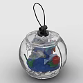 Colorful Building Blocks Inside Transparent Spherical Container With Black Hanging String