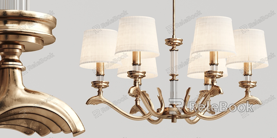 European-style chandelier gold multi-head chandelier model