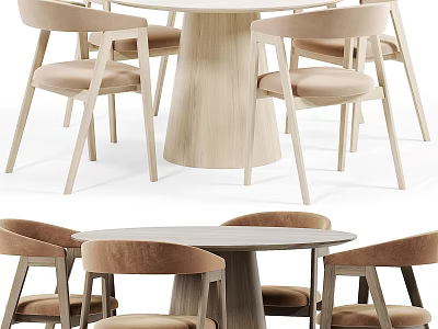 Elegant Modern Desk Interior With Wooden Frame And Minimalist Design 3d model