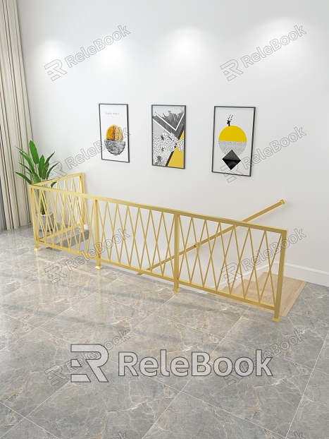 Wrought Iron Railing Handrail model