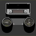 Sony Retro Headphone Speaker With Knobs Display And Dual Circular Speakers 3d model