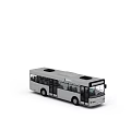 Modern White Bus Exterior Design with Side Windows Passenger Seats and Roof Components
