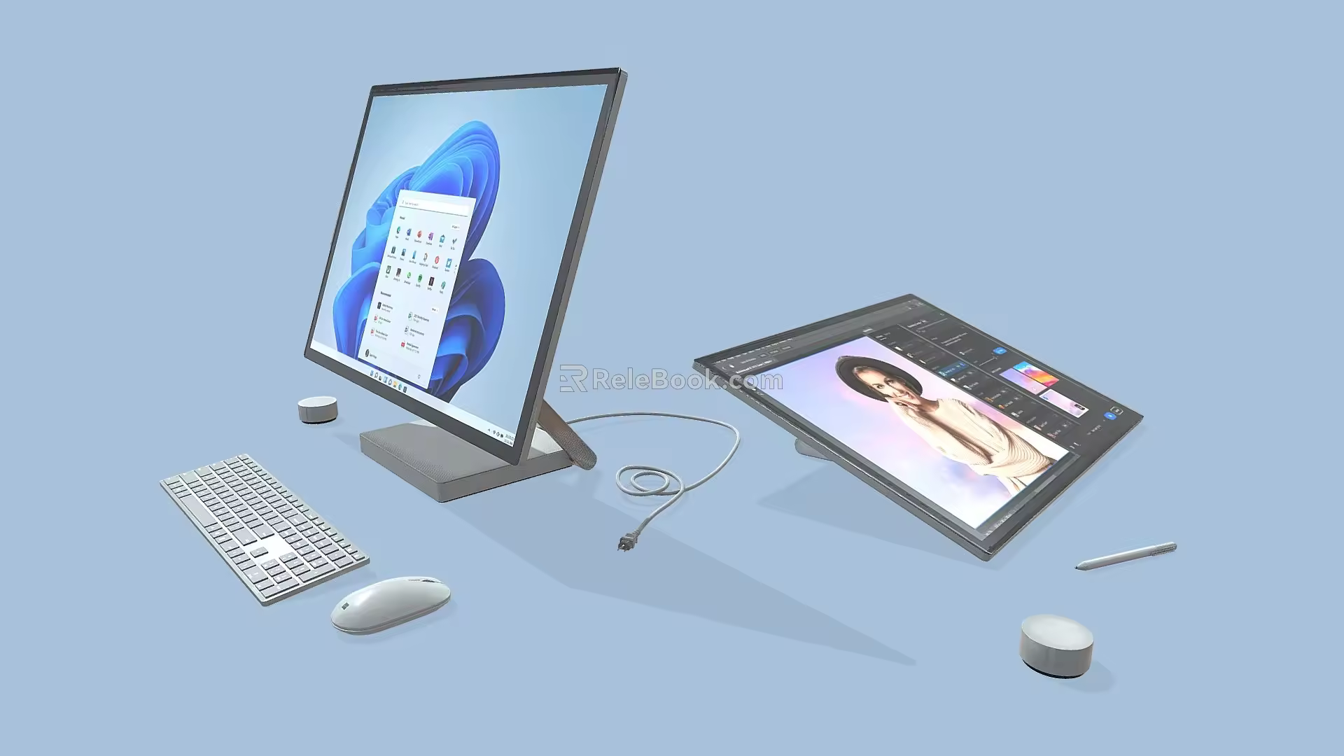 Modern Computer Microsoft Desktop Combo 3d model
