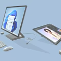 Modern Computer Microsoft Desktop Combo 3d model