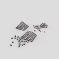 Geometric Structures Formed by Small Spheres Including Pyramid Square and Scattered Balls 3d model