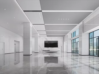 Modern Hall 3d model