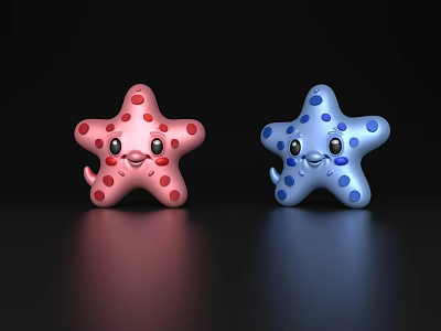 Starfish Cartoon Starfish Cartoon Fish SpongeBob SquarePants Toy Decorations Wenchuang Handmade Toy Ornaments 3d model