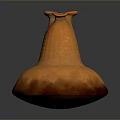 Artistic Handcrafted Orange Ceramic Jug Sculpture With Handle And Spout Design