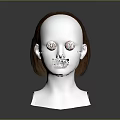 Braided scalding spiral scalding physical scalding air braid scalding corn whisker scalding ball head Taoist head pan head 3d model