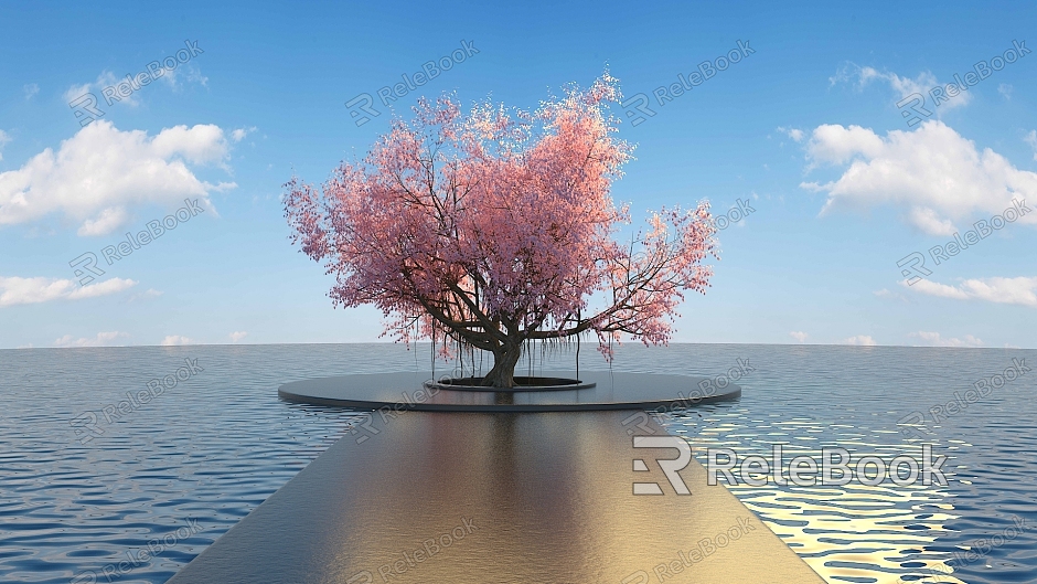 Tree Water Sky Space Tree Blossoms Tree model