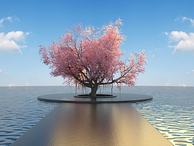 Tree Water Sky Space Tree Blossoms Tree model