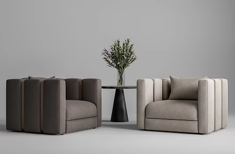 Single Sofa Reception Room Sofa 3d model