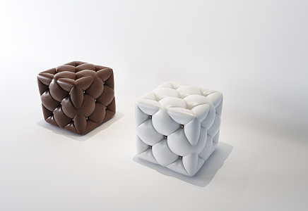 Post-modern sofa stool 3d model