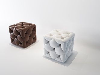 Post-modern sofa stool 3d model