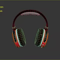 Computer Over Ear Headphones With Red Black Design And Comfortable Earpads