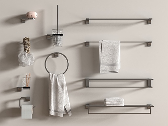 Modern towel rack 3d model