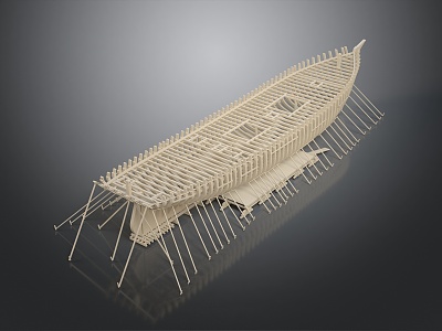 modern ship hull 3d model