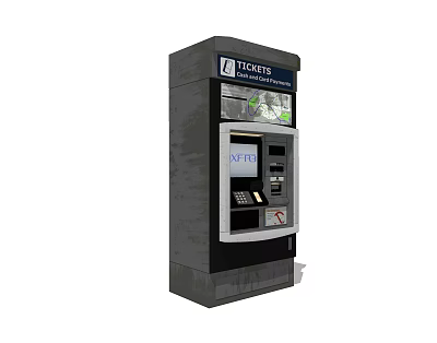 Public Automated Ticket Machine For Convenient Self Service Ticket Purchasing 3d model
