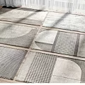 Modern Simple Square Carpet Round Carpet 3d model