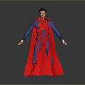 Superman 3D Figurine in Blue Suit with Red Cape and Iconic S Chest Symbol